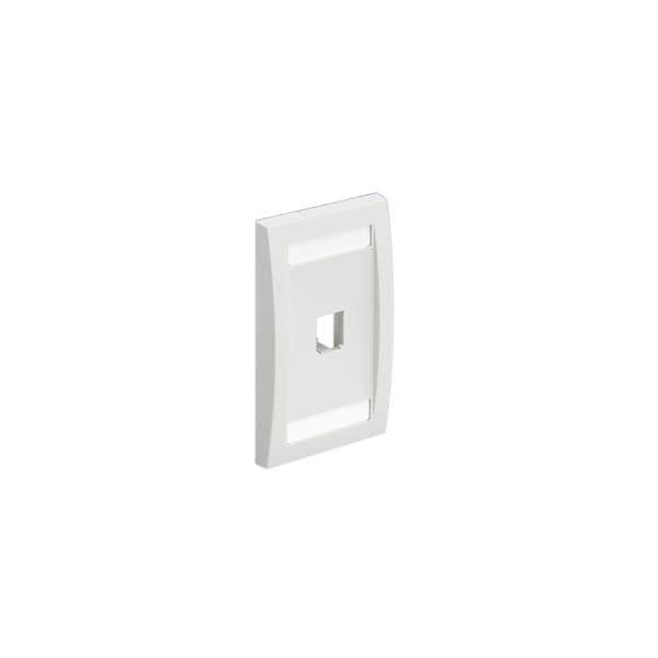 Panduit 1-PORT FLUSH MOUNT UNLOADED, SINGLE GANG MINI-COM, WHITE ROHS CFPE1WHY - main